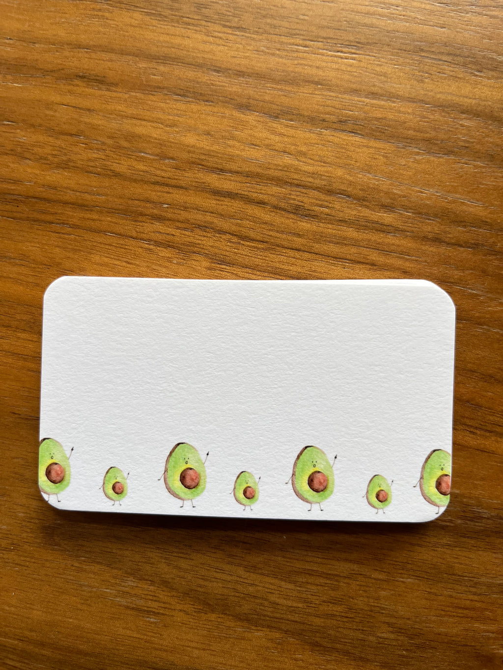 Mei Pie Studio Avocado Mini Note Set Millenial stationery on a neenah classic crest card stock