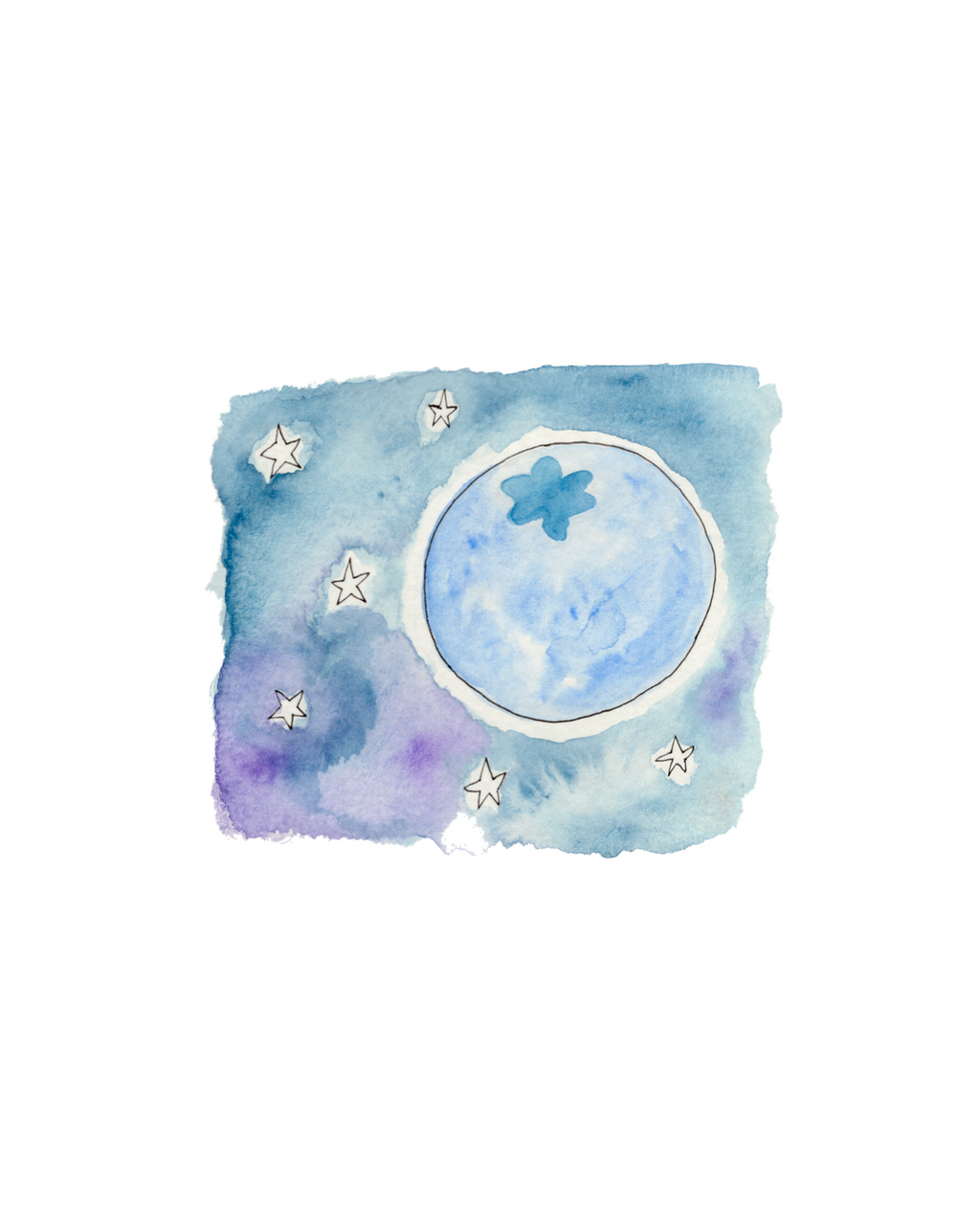Blueberry Moon Art Print