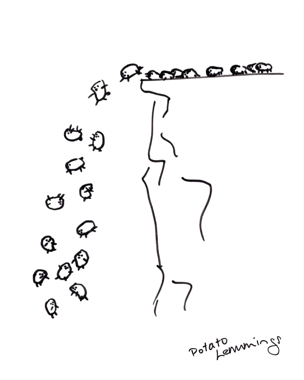 Potato Lemmings | Art Print