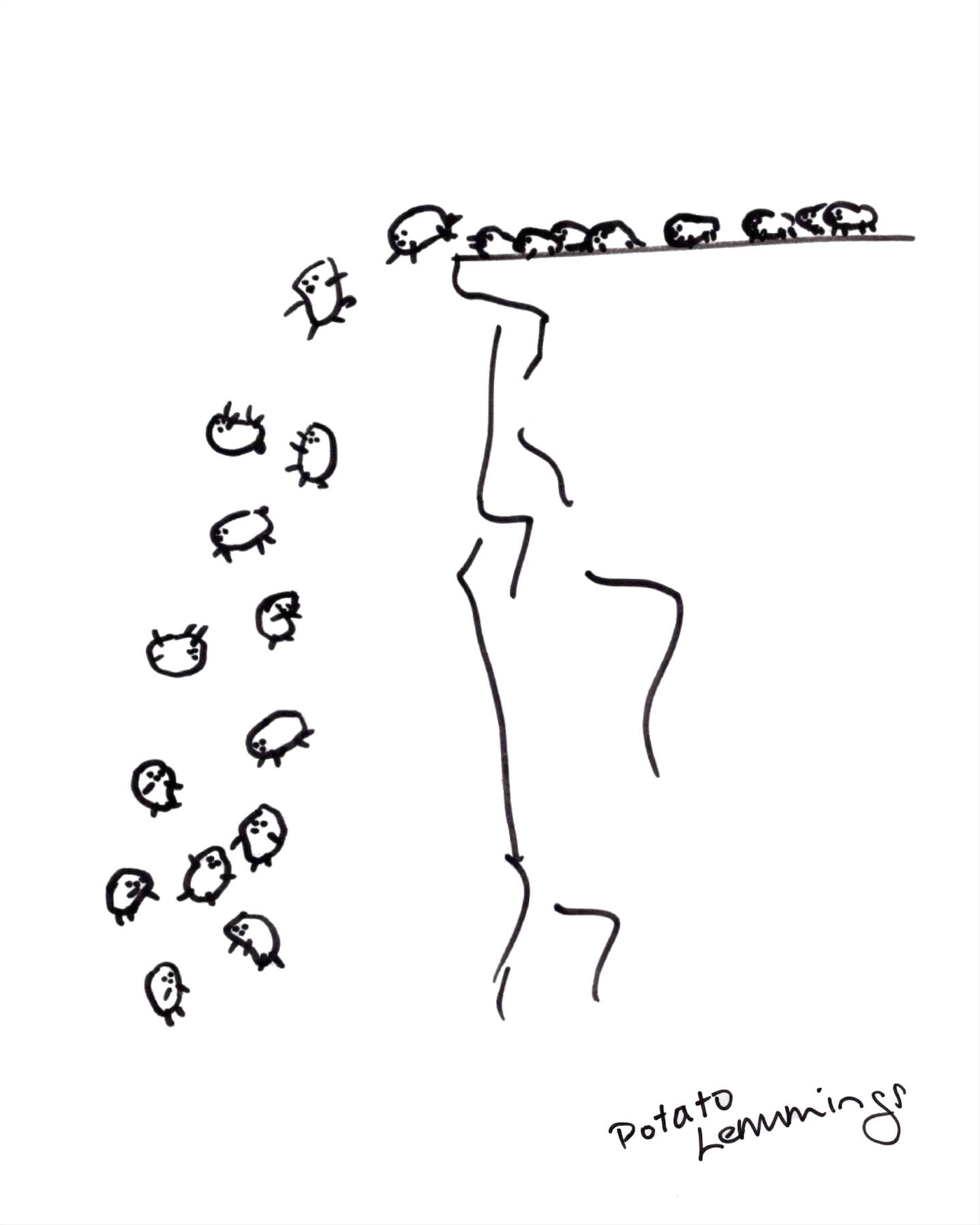Potato Lemmings | Art Print