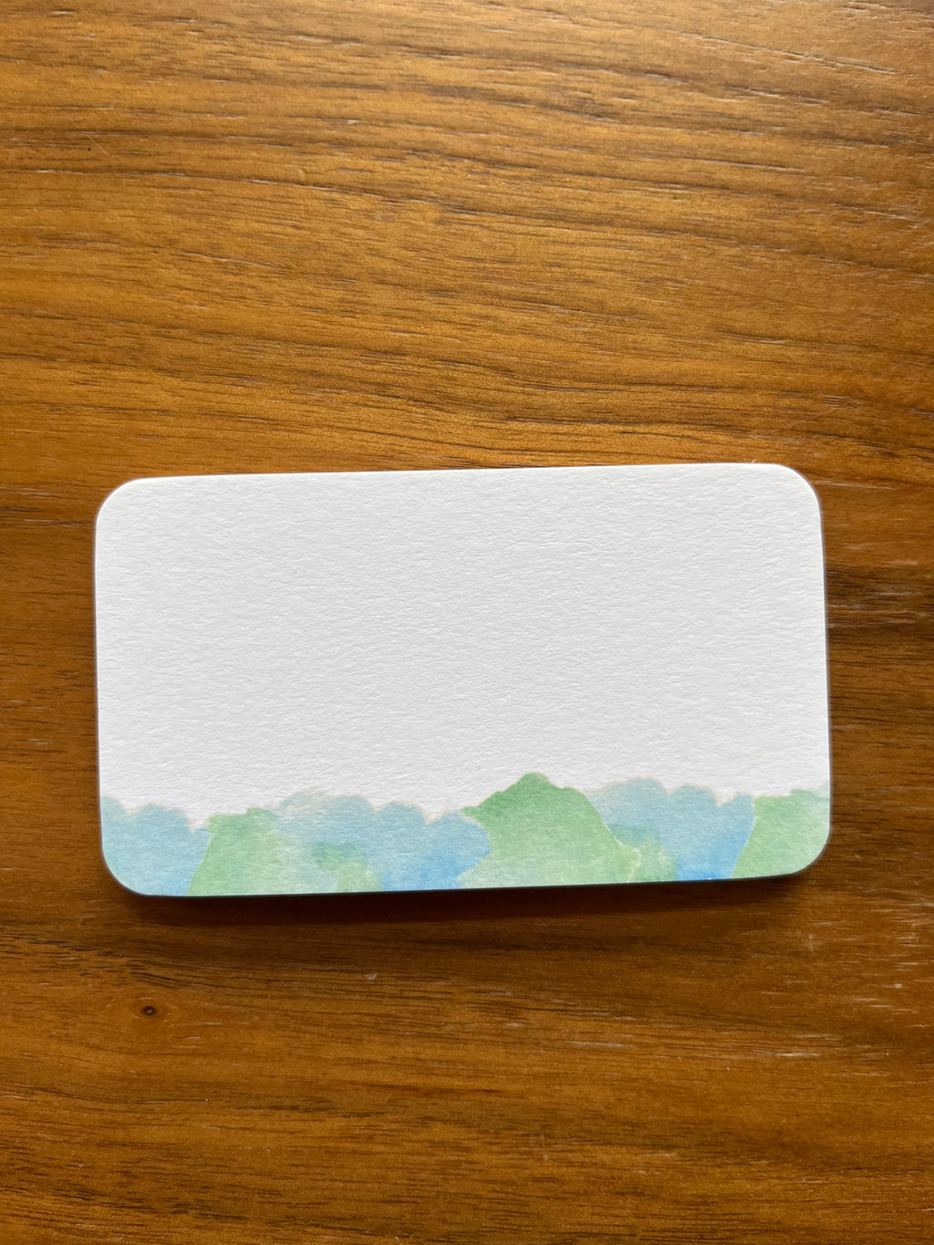 mei_pie_studio_minimalist_blue_and_green_mini_notes Mei Pie Studio Minimalist blue and green Mini Note Set stationery on a white neenah classic crest card stock. Watercolor