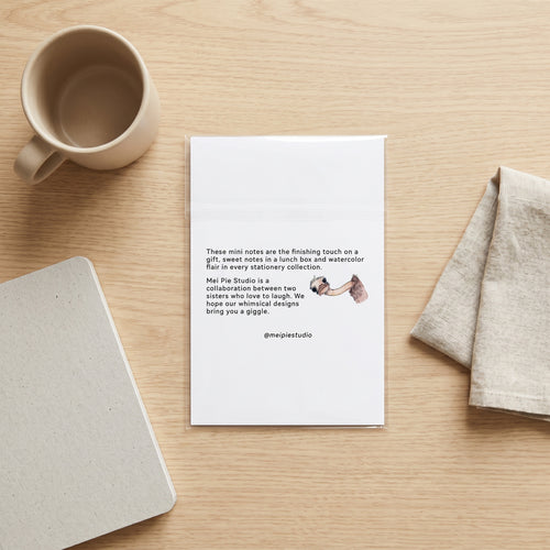 Mei Pie Studio Mini notes back of the packaging 